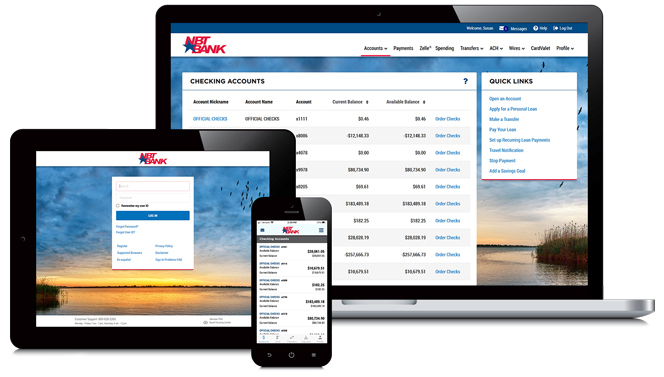 Mobile, tablet and desktop screen samples