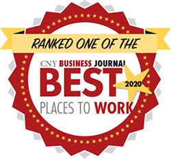 Ranked one of the best places to work - Central New York Business Journal