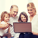 family with computer.