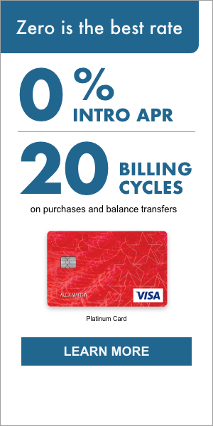 Zero is the best rate. 0% intro APR for 20 billing cycles.