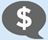 Thought bubble with dollar sign